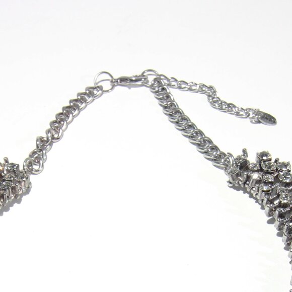 ZARA Limited Edition Sparkling Art Deco Sparkling Crystal Necklace - Picture 7 of 7